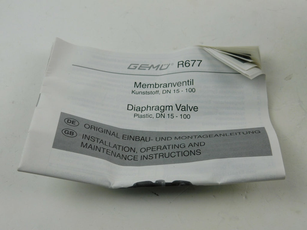 Gemü Membranventil R677 20D 7 1140 ED manuell PVC EPDM
