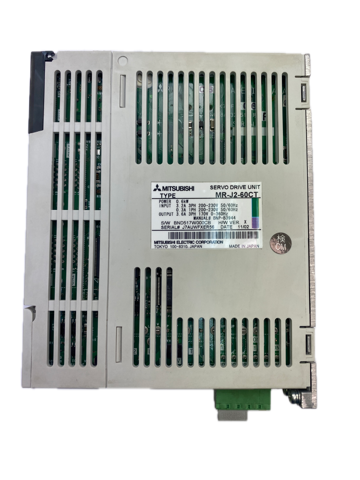 MITSUBISHI  SERVO DRIVE UNIT  TYPE MR-J2-60CT