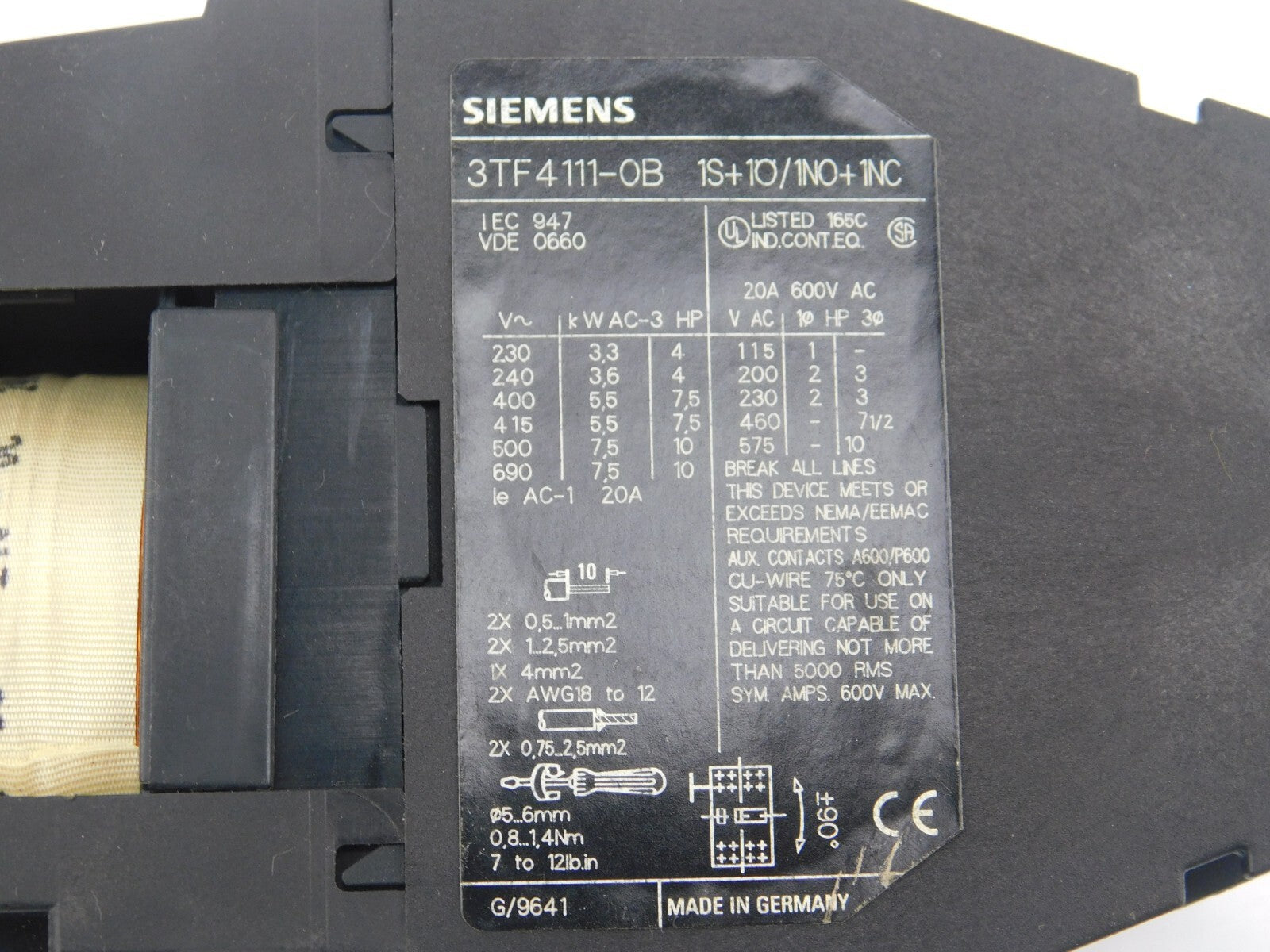 SIEMENS 3TF4111-0B