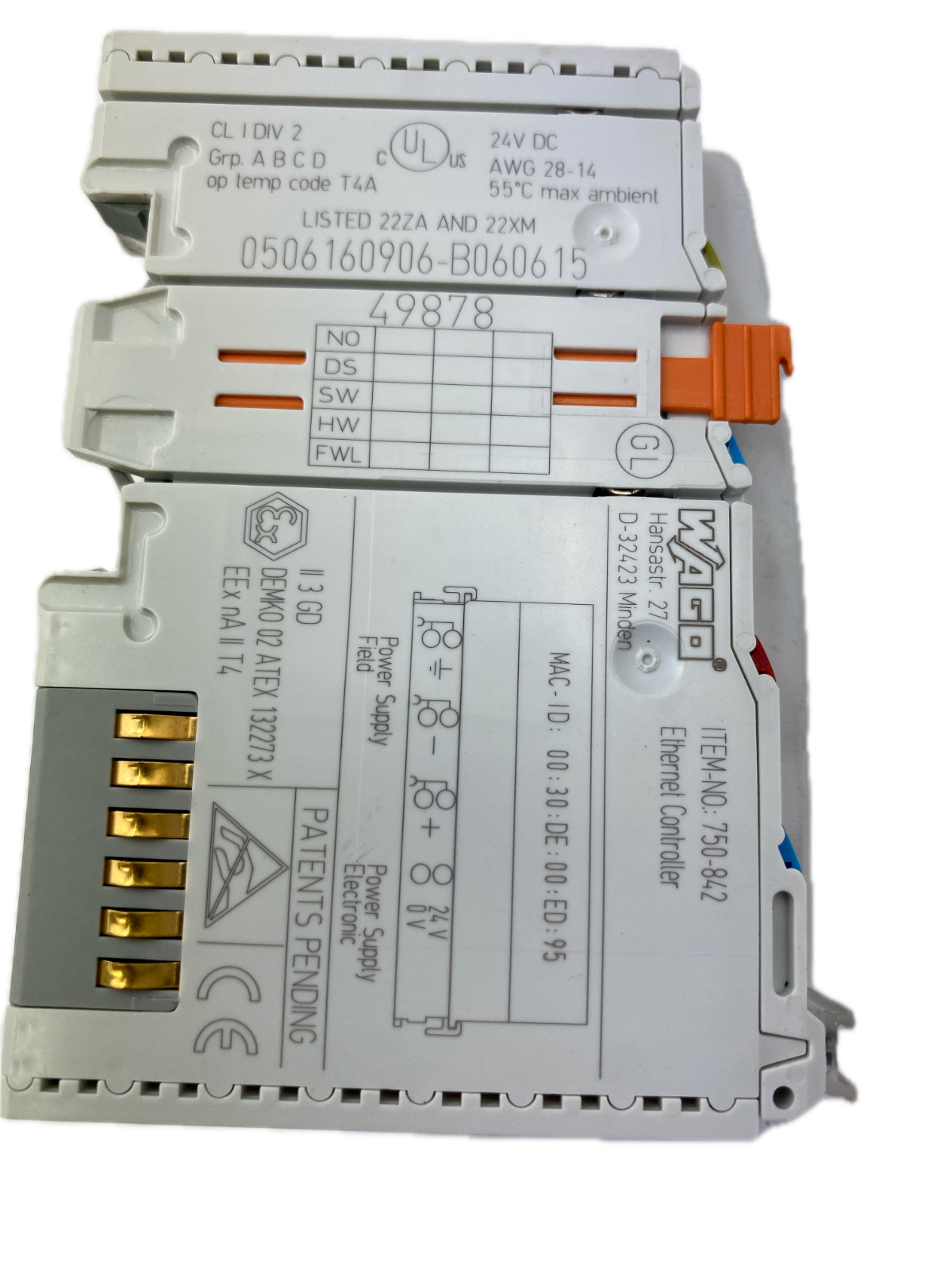 WAGO ITEM-NO.:750-842 Ethernet Controller