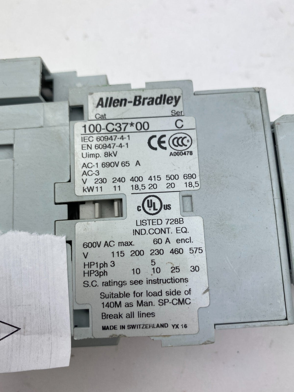 ALLEN-BRADLEY 100-C37*00+100-F...defekt