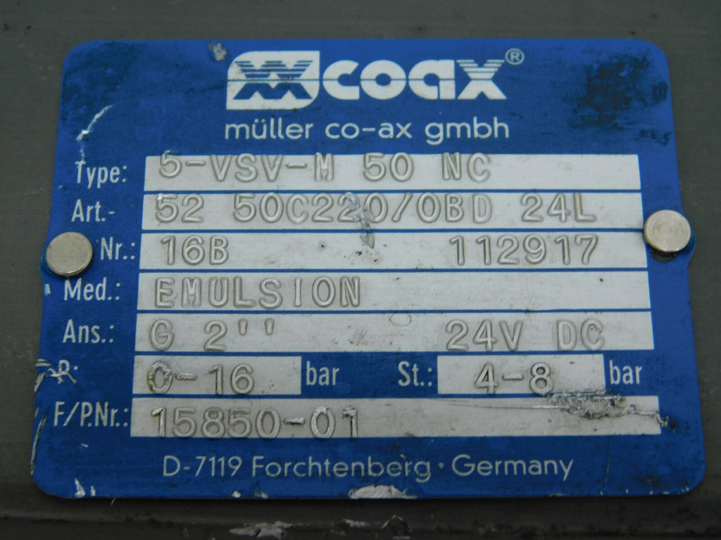 XX COAX Müller 5-VSV-M 50 NC 52 50C220/0BD 24L 112917