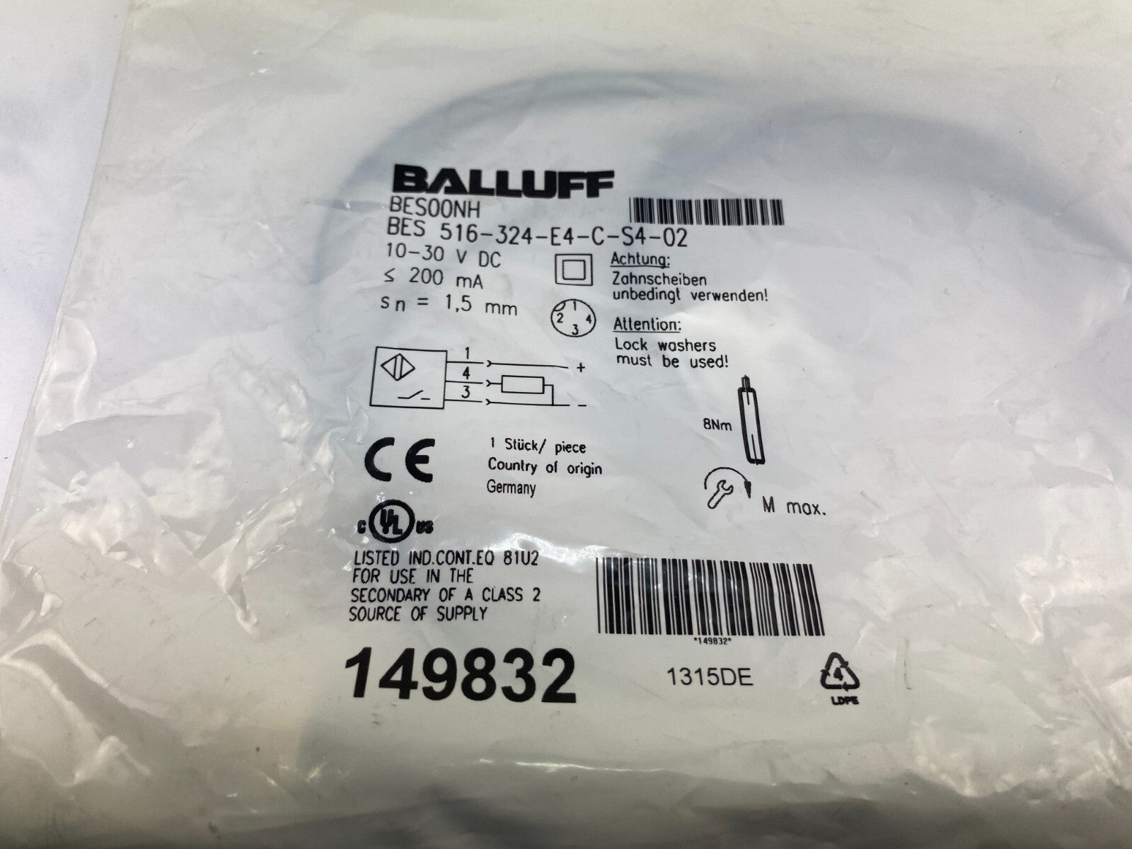 BALLUFF BES00NH BES 516-324-E4-C-S4-02 149832