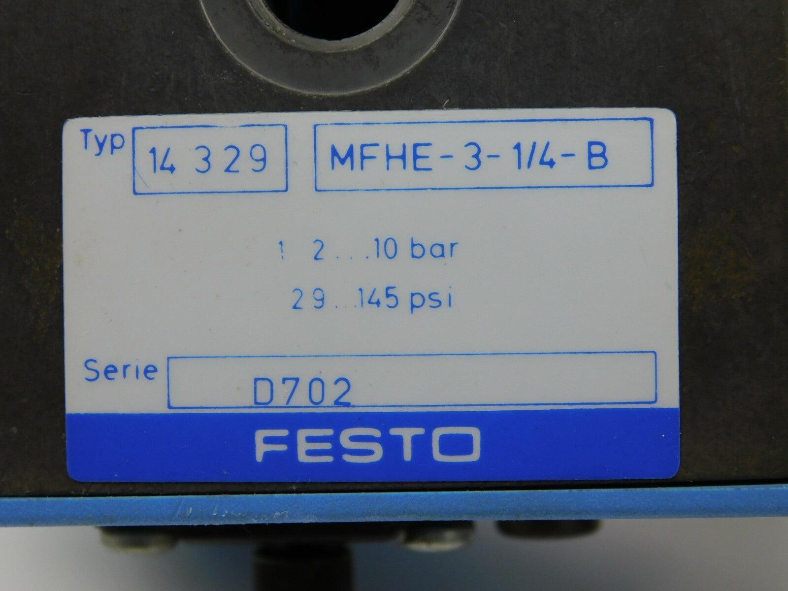 FESTO Magnetventil MSFG/24 14 329 MFHE-3-1/4-B