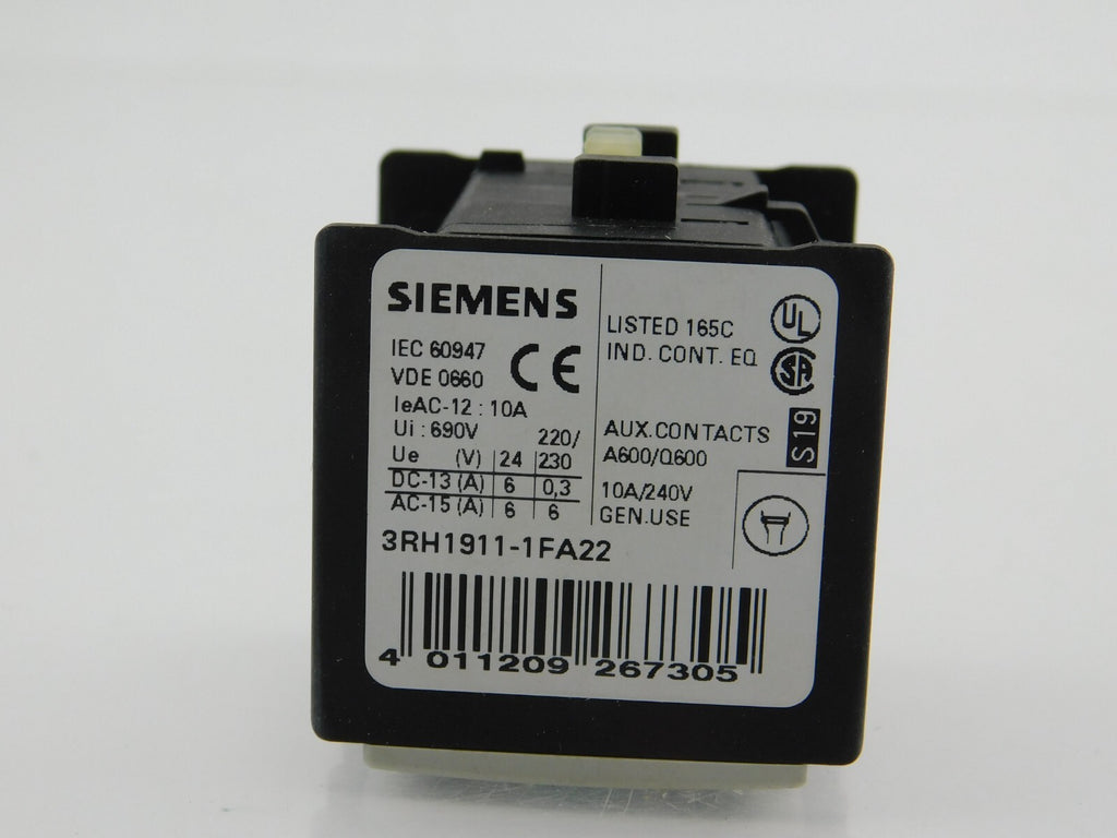 SIEMENS Hilfskontakt  3RH1911-1FA22 ** 2 Stück **