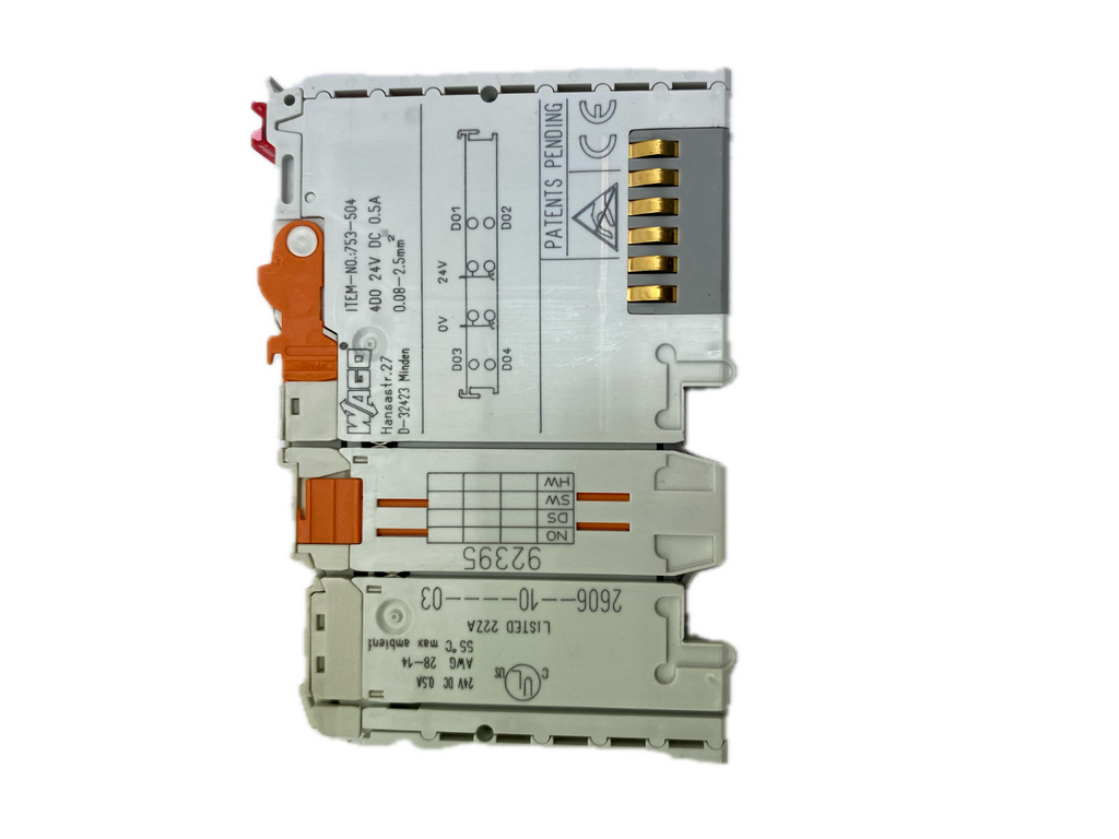 WAGO ITEM-NO.:753-504 4D0 24V DC 0.5A 2 0.08-2.5mm