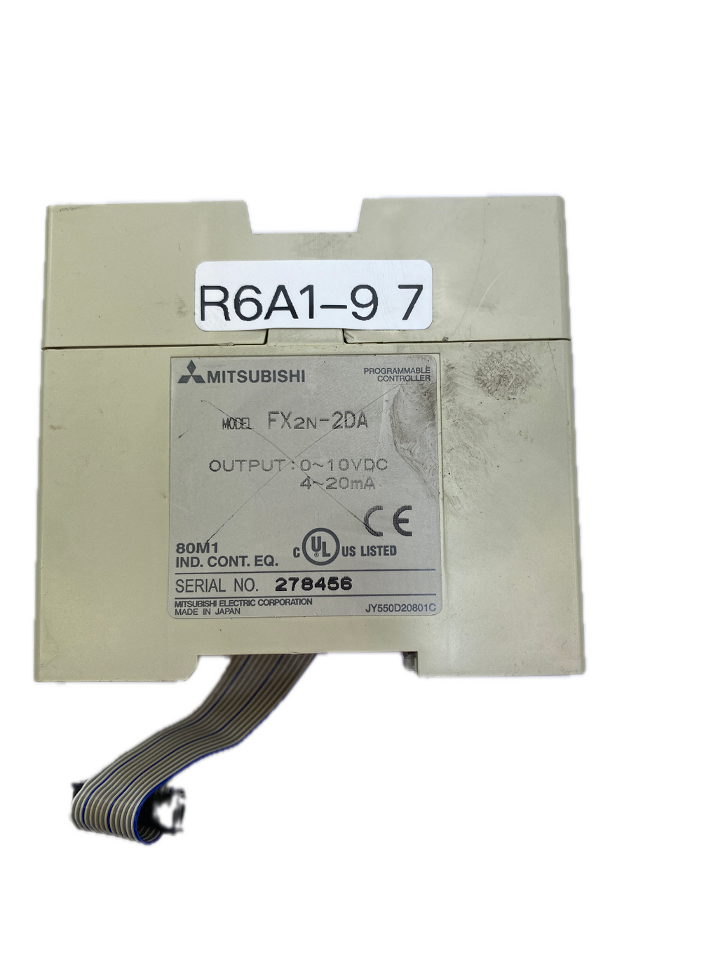 MITSUBISHI PROGRAMMABLE CONTROLLER MODEL FX2N-2DA OUTPUT: :0~10VDC 4~20mA
