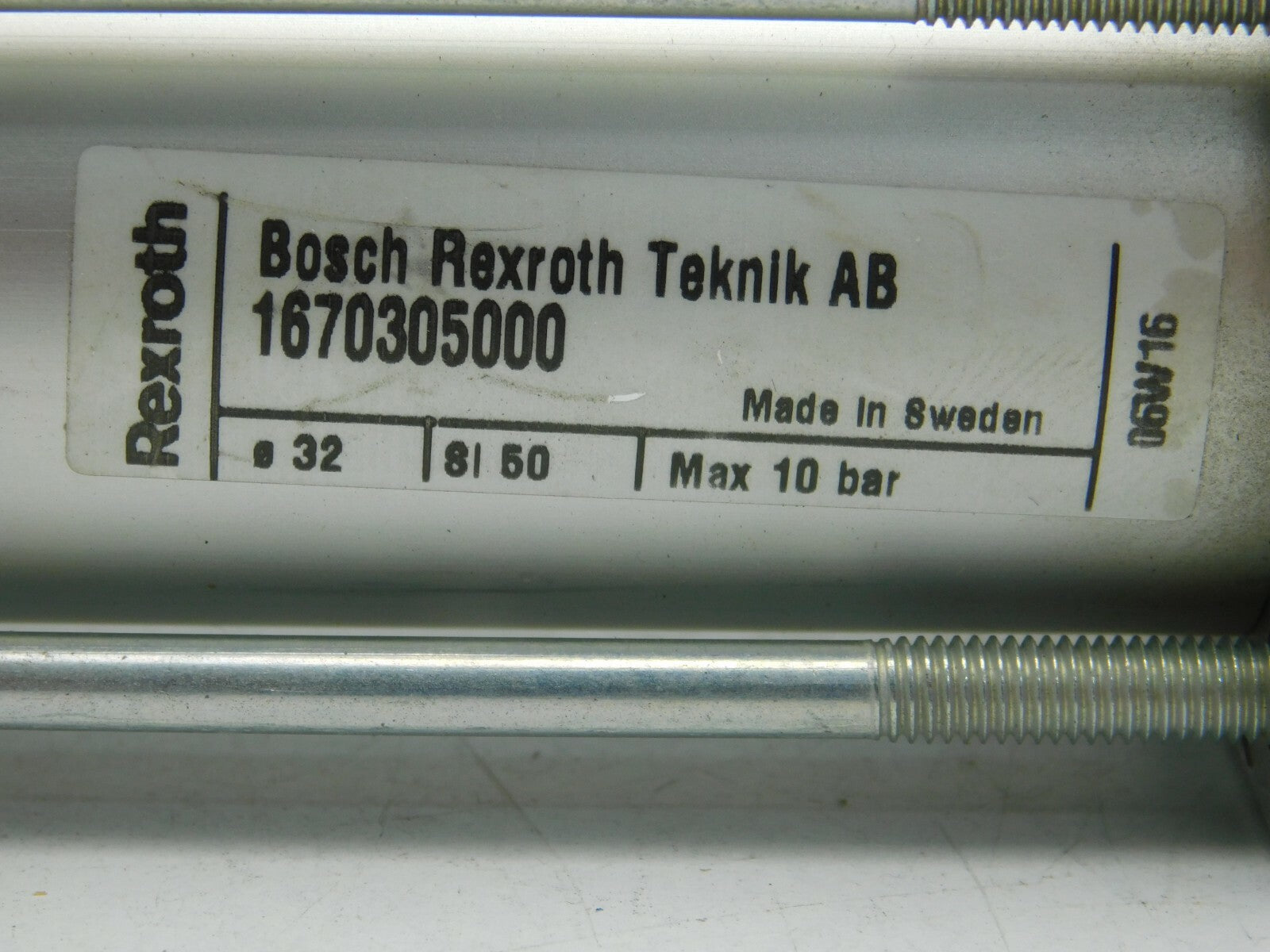 Bosch Rexroth Teknik Ab Pneumatic Cylinder 1670305000 MAX 10 bR