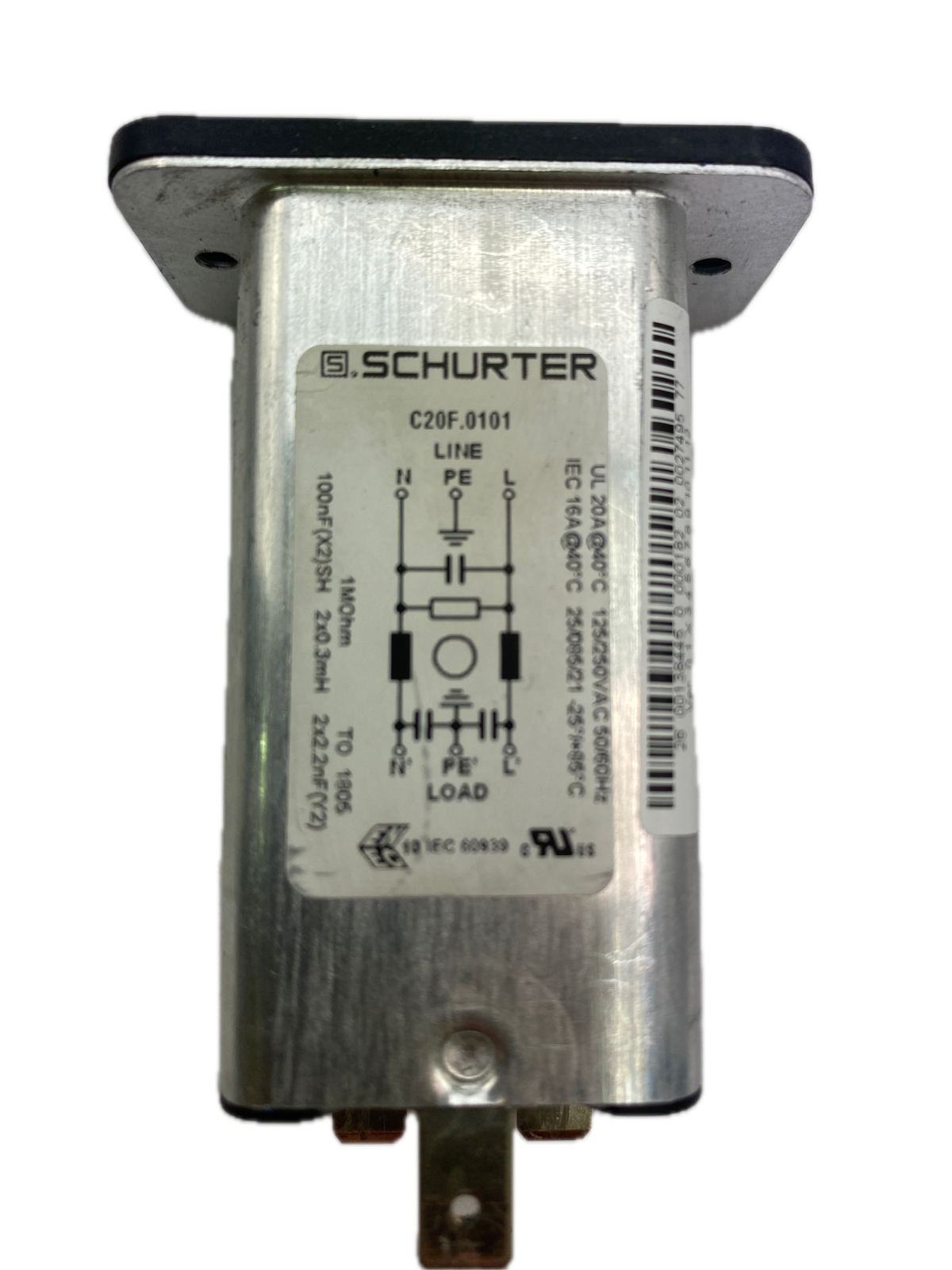 SCHURTER C20F.0101 100nF(X2)SH 2x0.3mH 2x2.2nF(Y2)