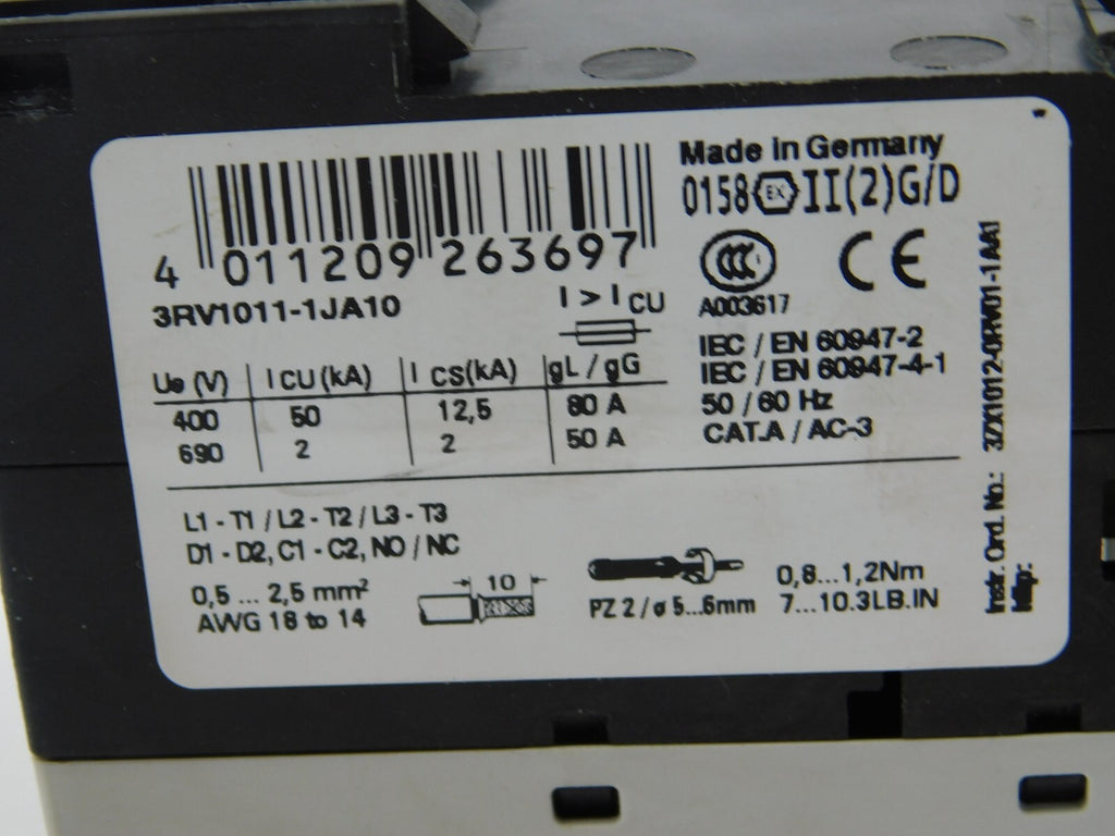 SIEMENS SIRUS 3RV1011-1JA10
