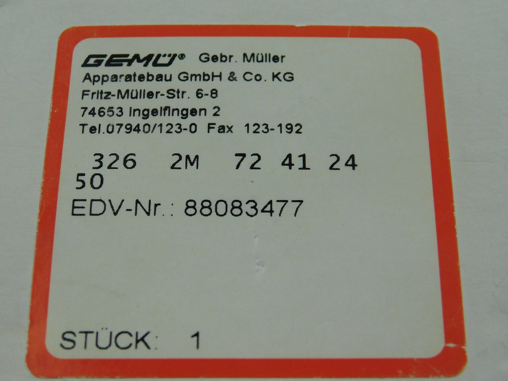 Gemü Typ 326-1 326 2M 72 41 24