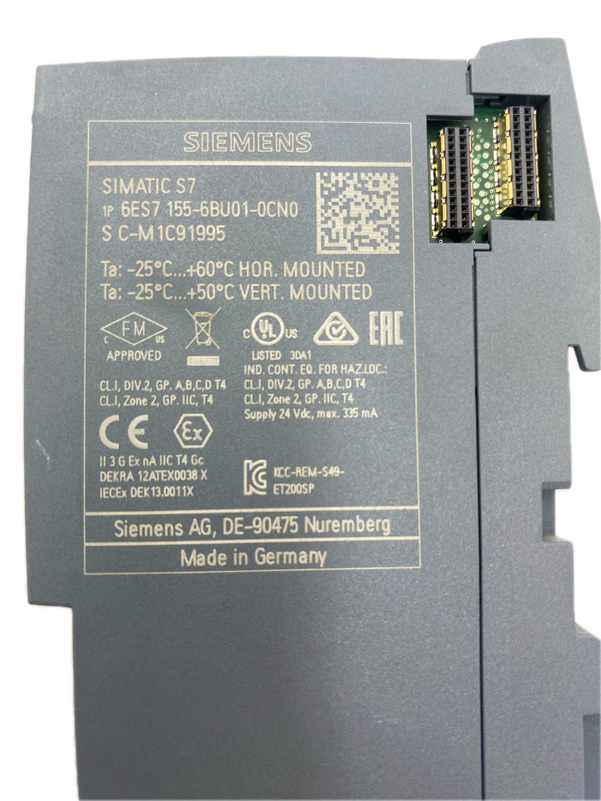 SIEMENS SIMATIC S7 6ES7 155-6BU01-0CN0 S C-M 1C91995