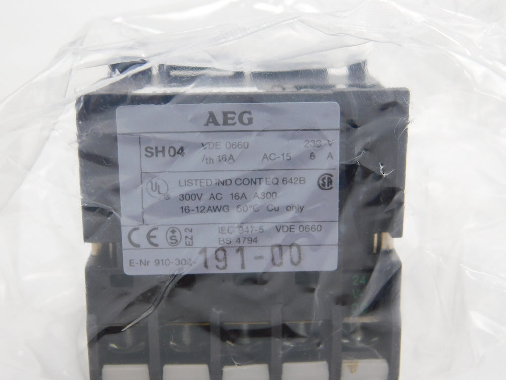 AEG Hilfsschütz 10X Mini-Schütz / Mini-Contactor SH 04G.22E 24 VDC
