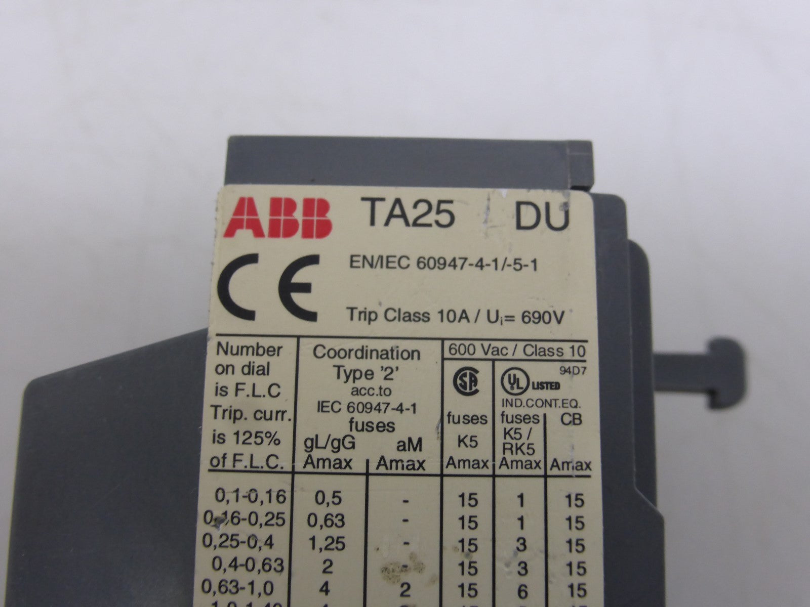 ABB TA25 DU  5-8,5 A mit Markierung