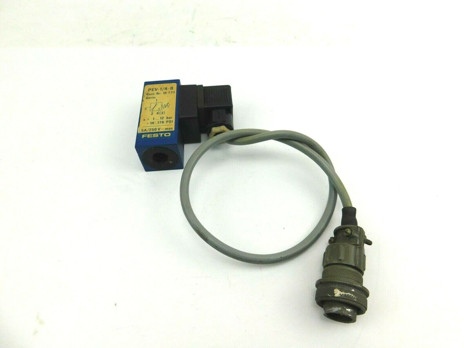 FESTO  Druckschalter PEV-1/4-B 10773 5A /250V~ MAX