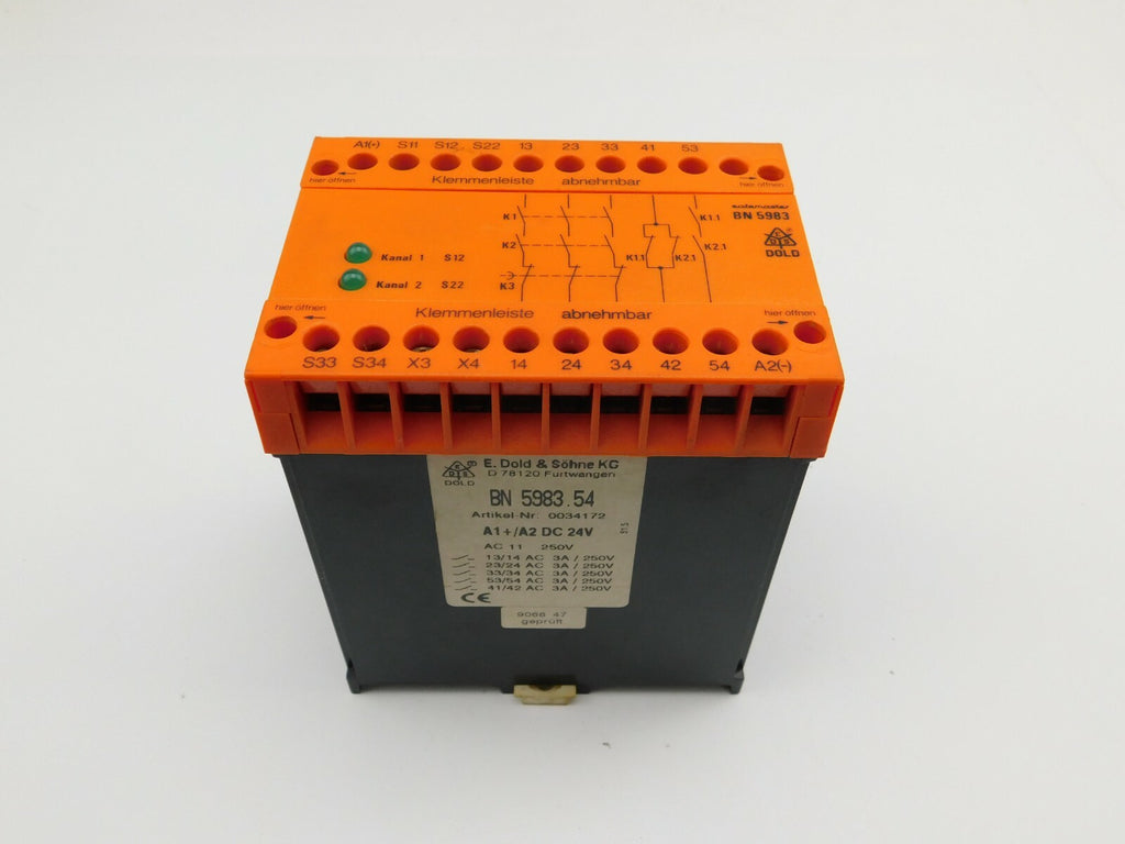 E D S DOLD Söhne Sicherheitsrelais KG BN 5983.54 0034172 1A+/A2 DC 24V