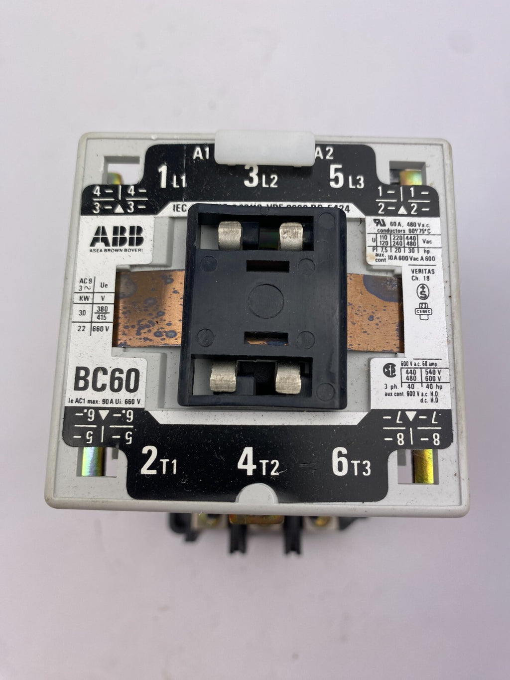 ABB BC60 le AC1 max: 90A Ui:660V