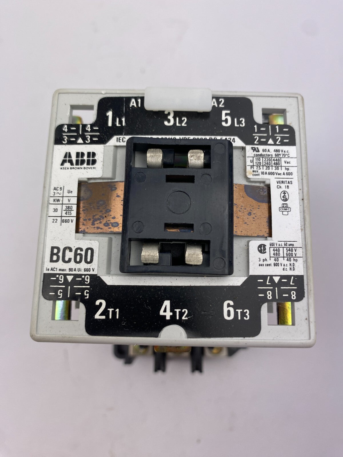 ABB BC60 le AC1 max: 90A Ui:660V