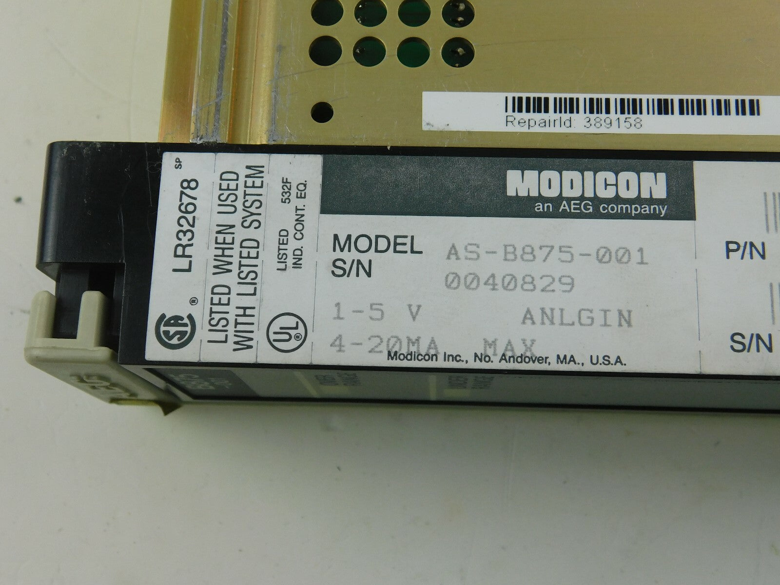 AEG Modicon  AS-B875-001  Analog Input