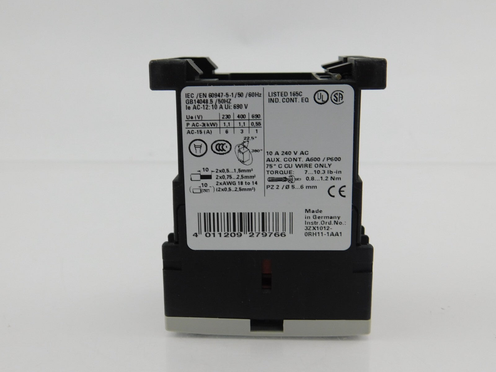 SIEMENS Hilfsschütz 3RH1140-1AP00