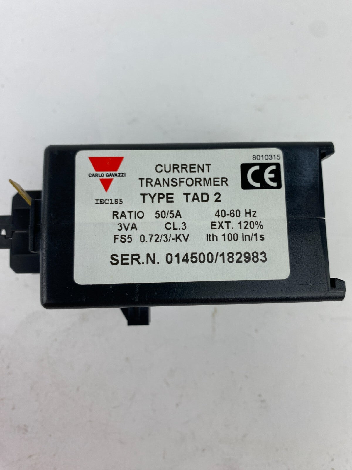CARLO GAVAZZI TAD 2 50/5A CURRENT TRANSFORMER