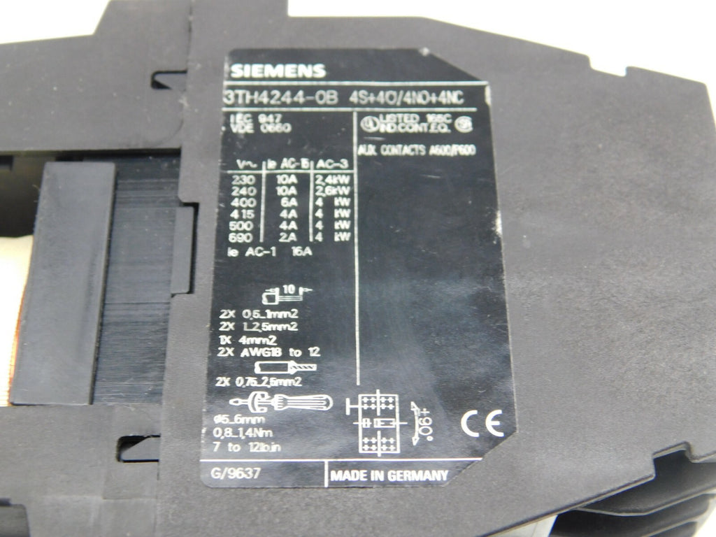 SIEMENS Hilfsschütz 3TH4244-0B 24 V