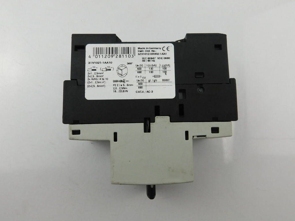 SIEMENS SIRIUS Leistungsschalter 3RV1021-1AA10 1.6A