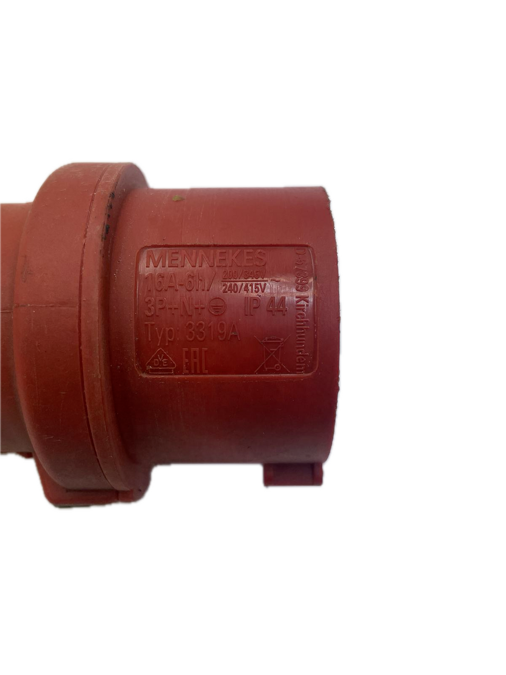 Mennekes Typ 3319A CEE-Phasenwender-Stecker 16 A 6h 5-polig IP44