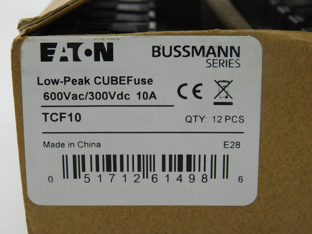 EATON BUSSMANN TCF10 600Vac/300VDC 10A ** 12 Stück **