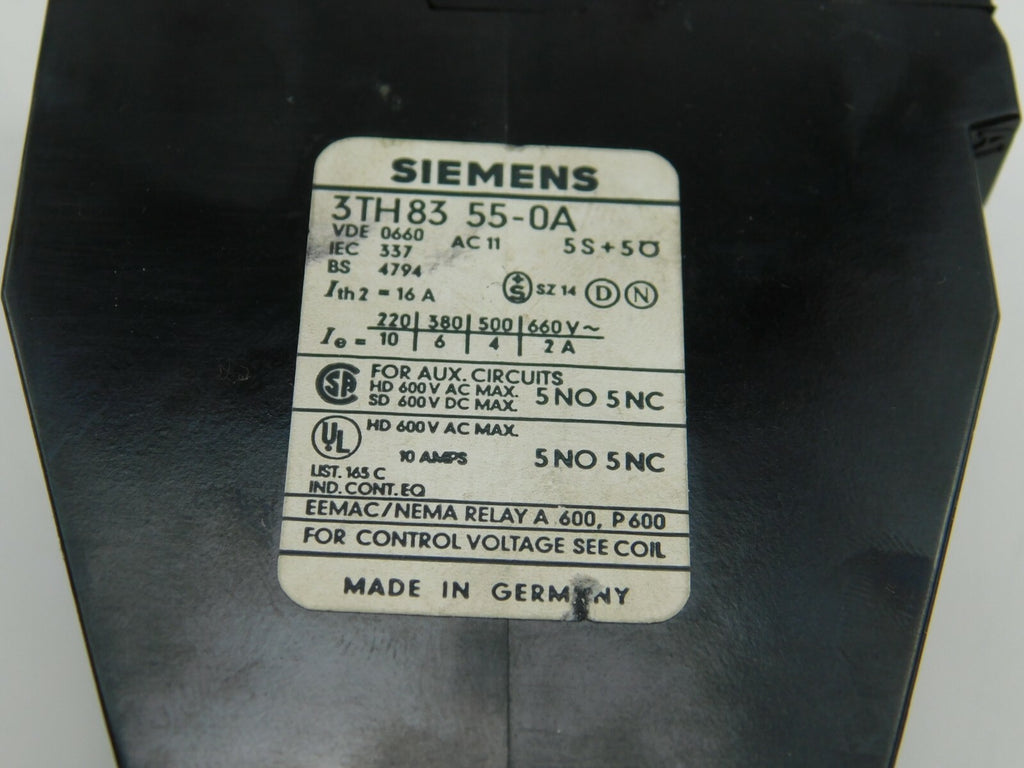 SIEMENS Schütz 3TH83 55-0A 220/ 264  V 50/60 HZ