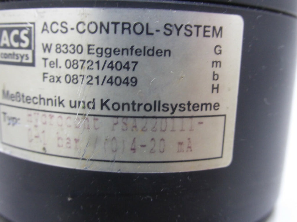 ACS Contsys, ACS-CONTROL-System, Typ: Hydrocont PSA220111