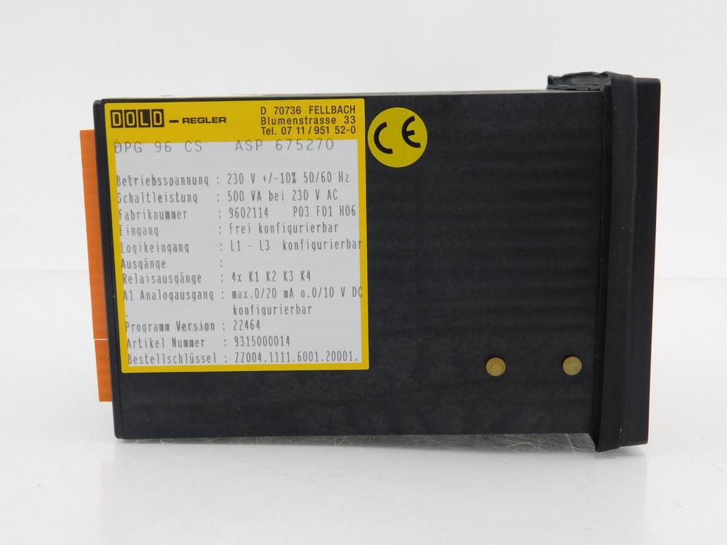 DOLD Elektronikregler für Kochkessel  DPG 96C ASP 675270 230V +/- 10% 50/60Hz