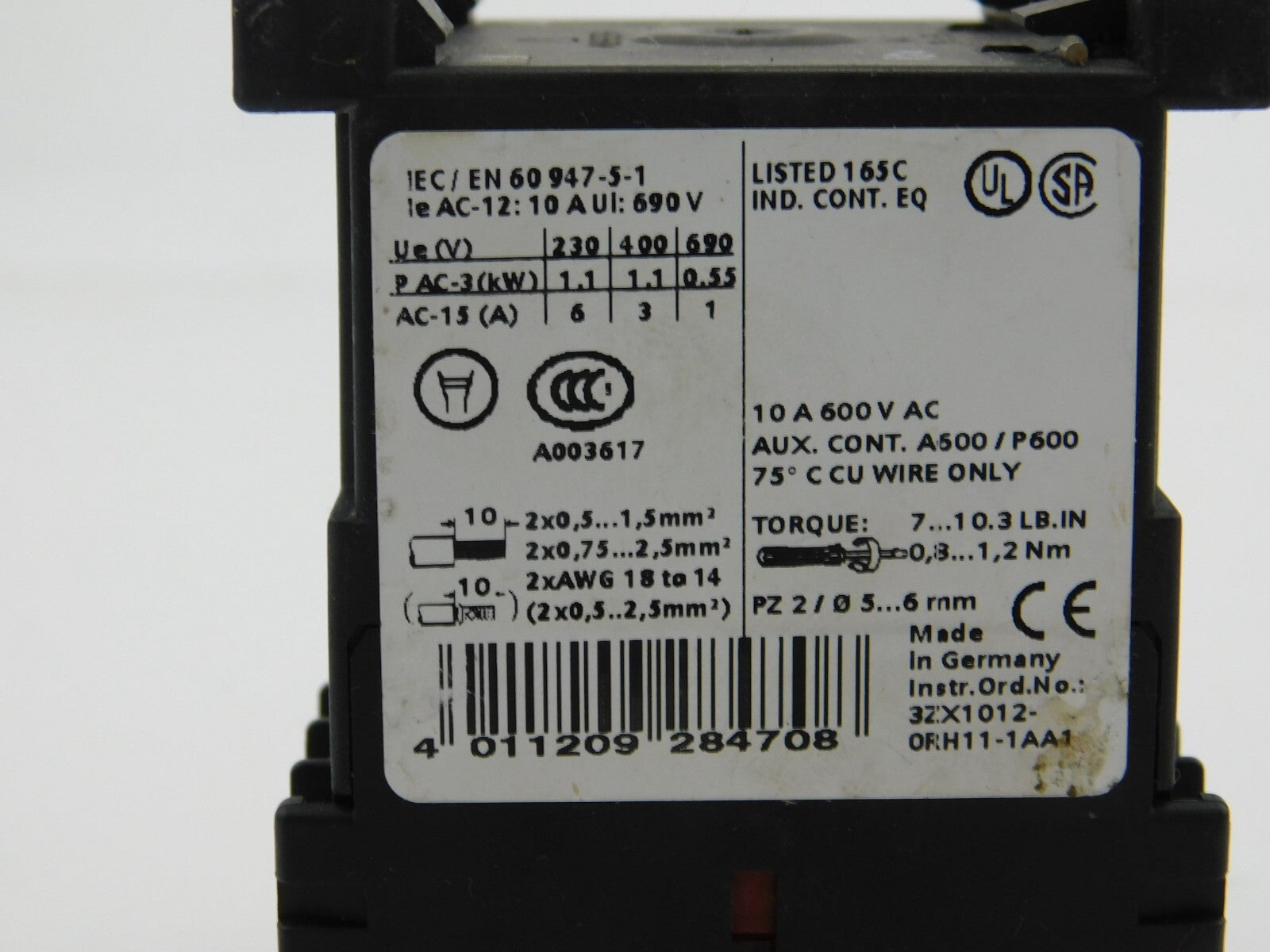 SIEMENS SIRIUS E22 10A 600V **2Stück**