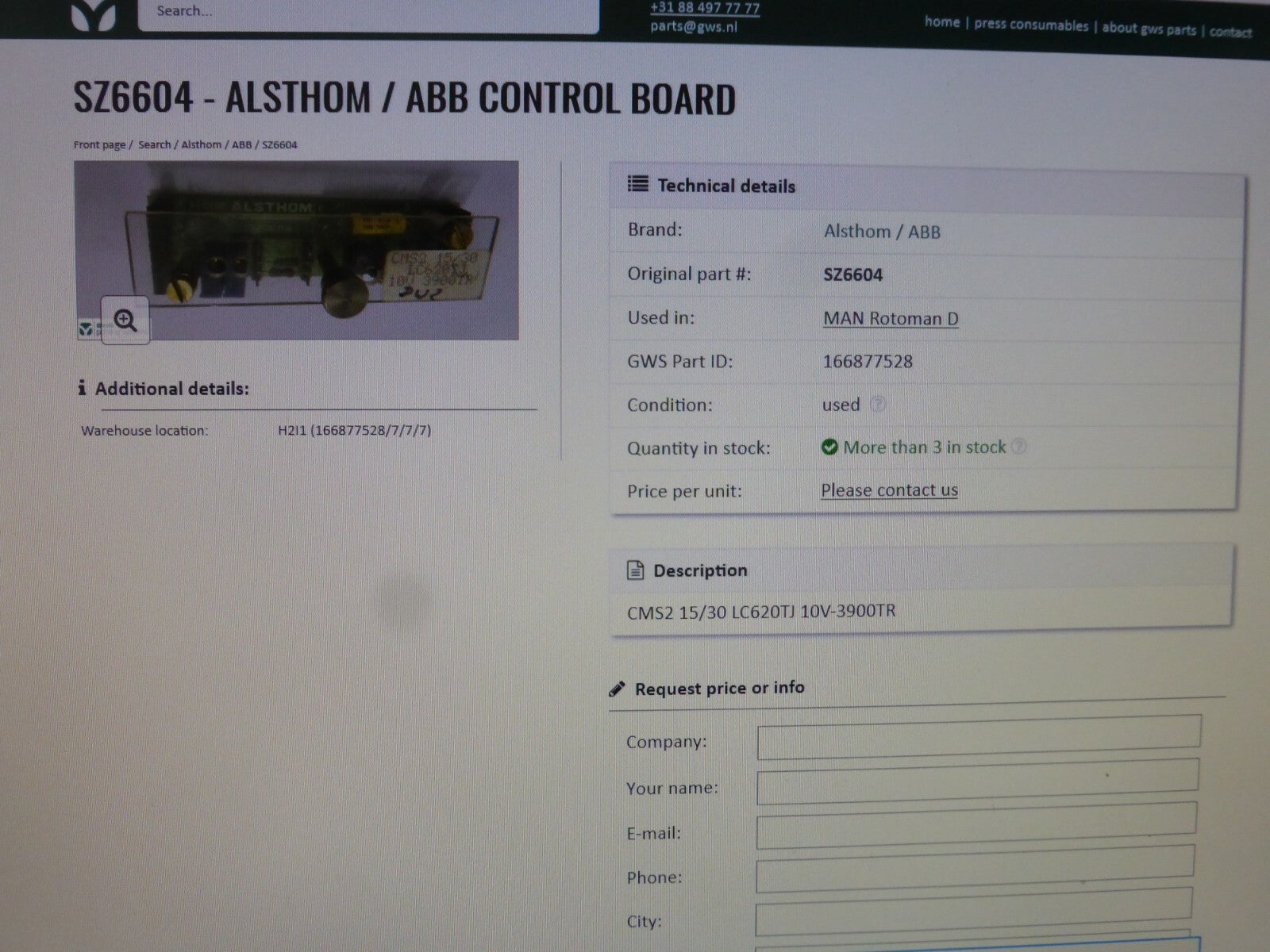 Alsthom / ABB SZ6604, MAN Rotoman D, 166877528