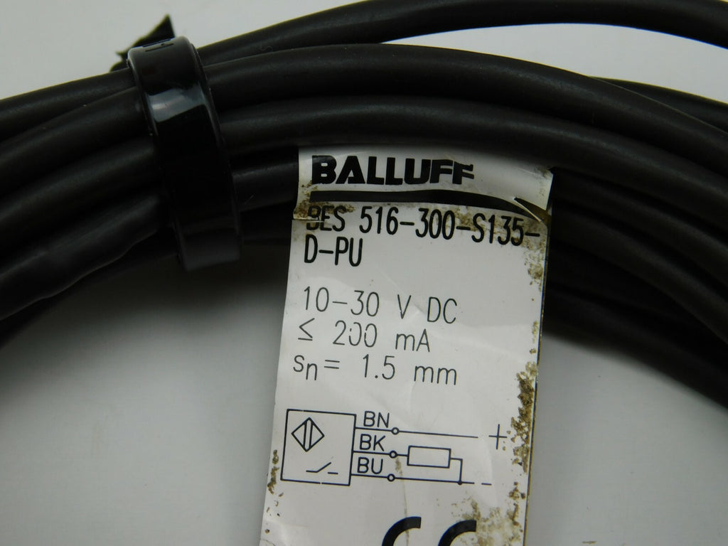 BALLUFF BES 516-300-S135-D-PU 10-30 V DC 200 mA sn= 1,5 mm Ca. 4 Meter