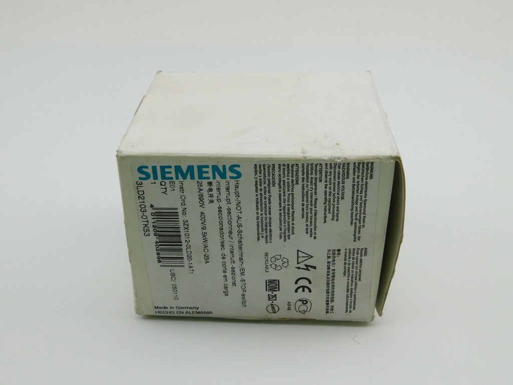SIEMENS Schalter 3LD2 103-0TK53