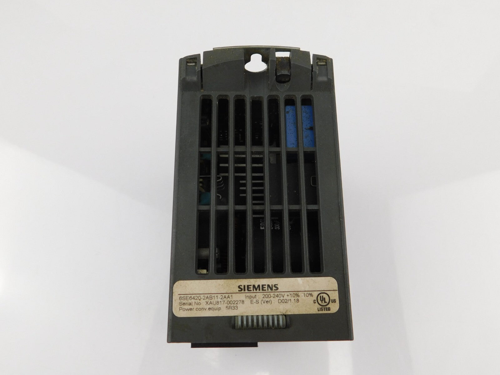 SIEMENS 6SE420-2AB11-2AA1 Input 200-240 +10% -10%