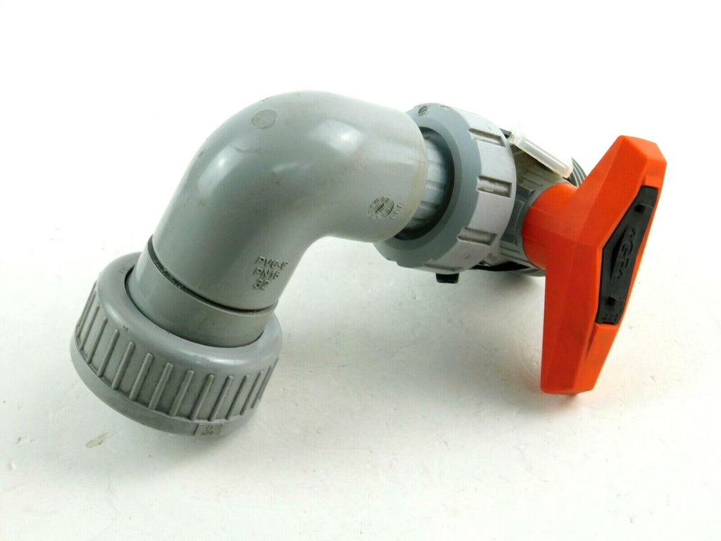 Georg Fischer Kugelhahn Typ 546 DN10 - 15 PVC-C + Bogen 90°   