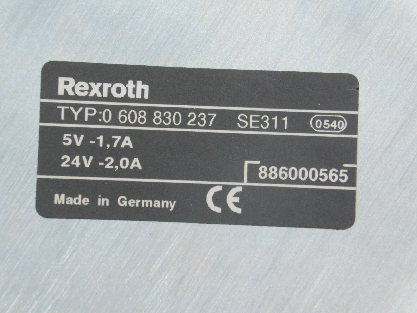 BOSCH Rexroth 0 608 830 237 SE311 5V-1,7A 24V-2,02