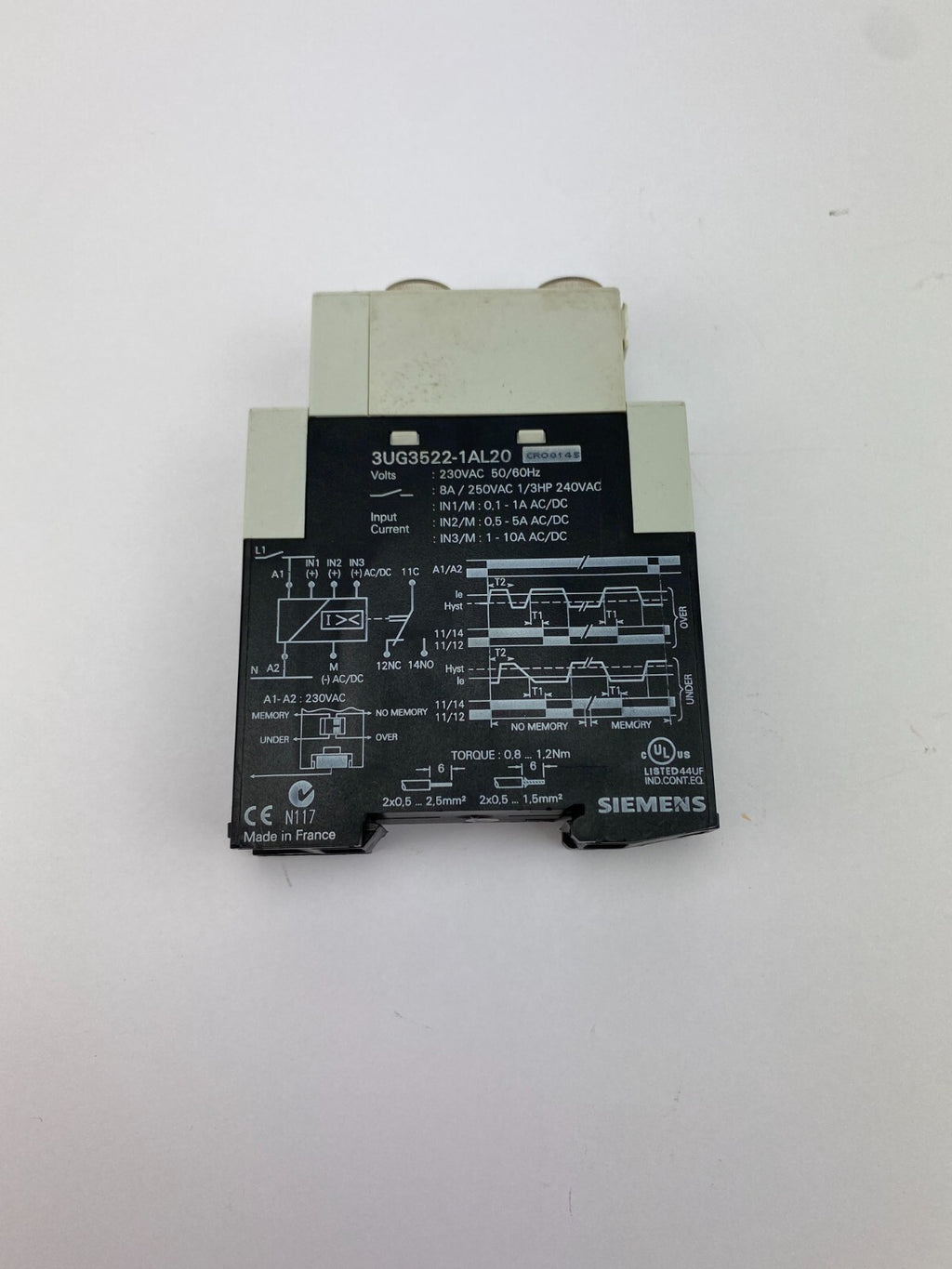 SIEMENS 3UG3522-1AL20 230VAC 50/60Hz 8A
