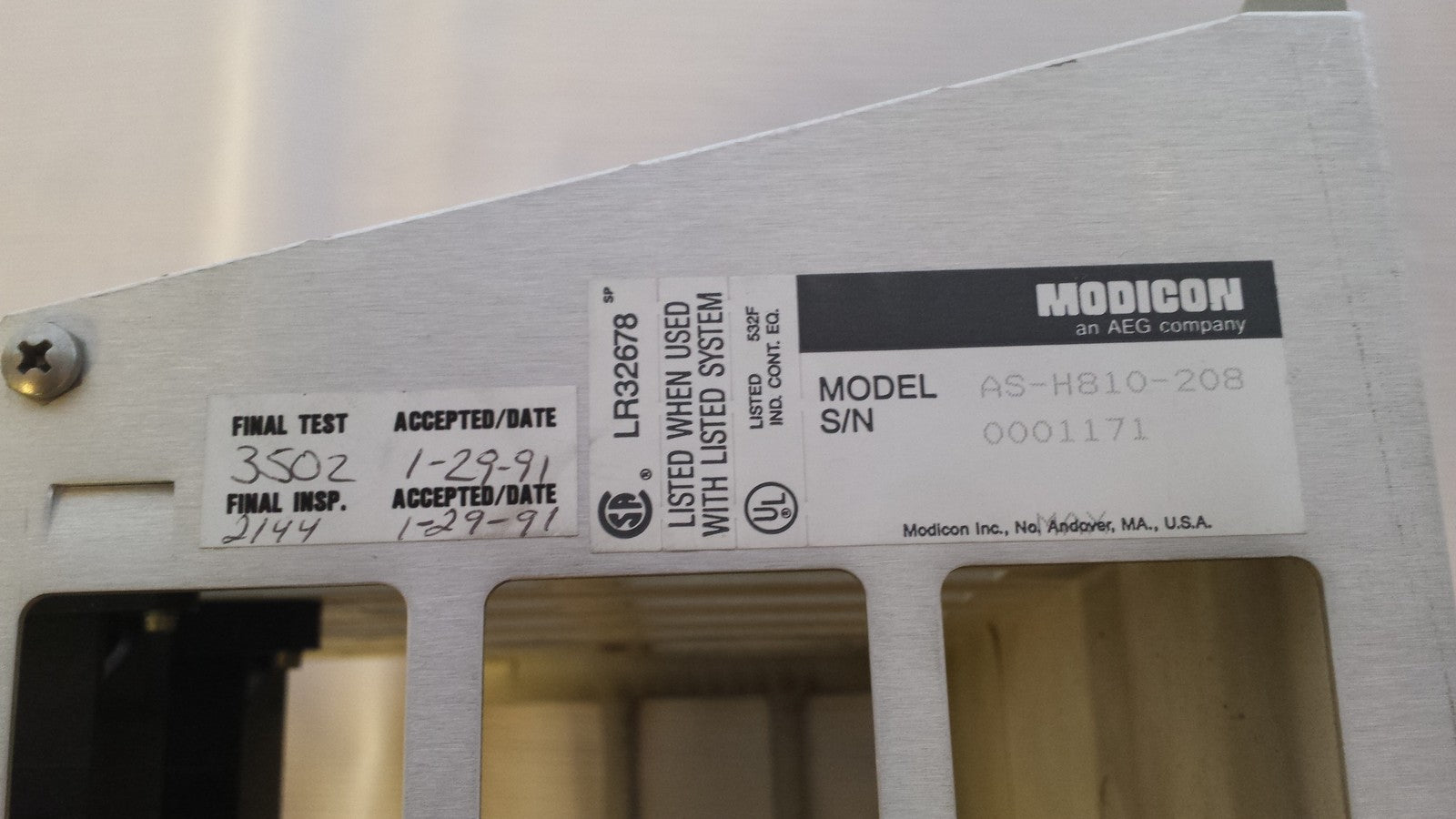 AEG Modicon AS-H810-208 RACK