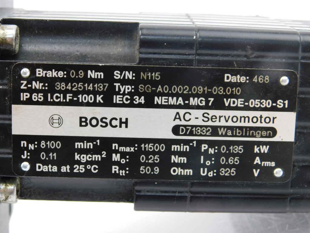 BOSCH Servermotor SG-A0.002.091-03.010