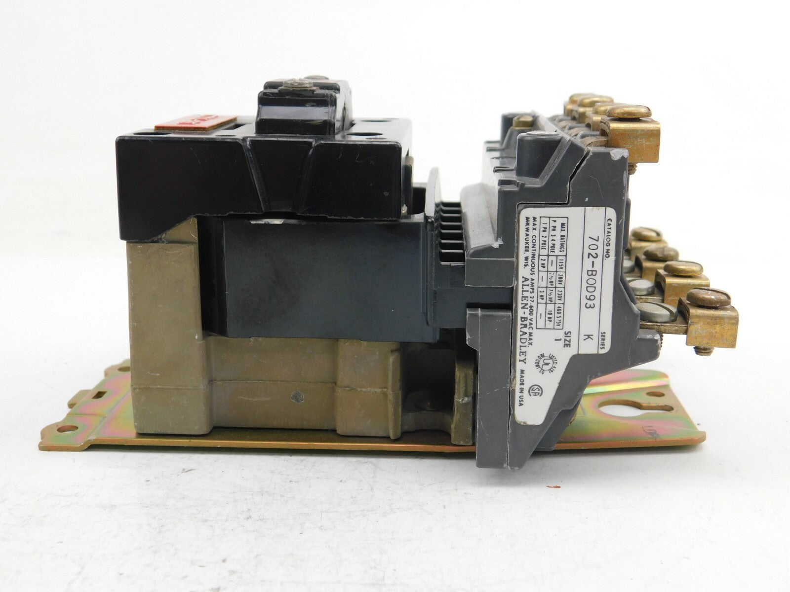 ALLEN-BRADLEY 702-B0D93 120V 60HZ 110V 50HZ Contactor