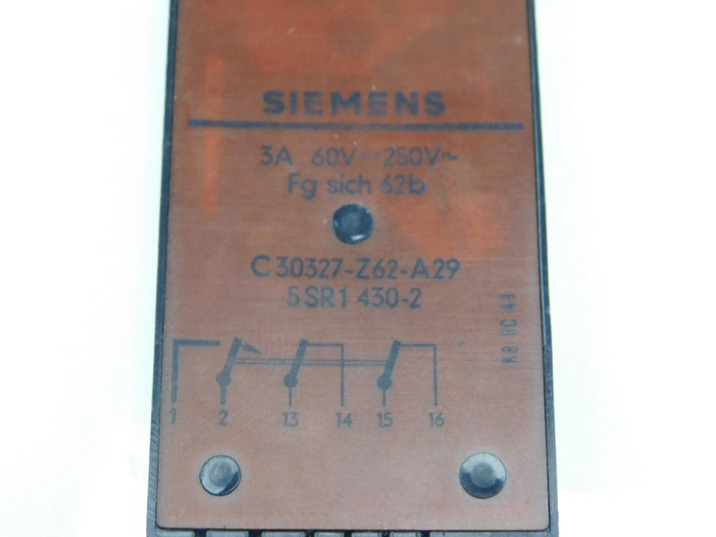 SIEMENS C 30327-Z62-A29 5 SR1 430-2 3A 60V- 250V~