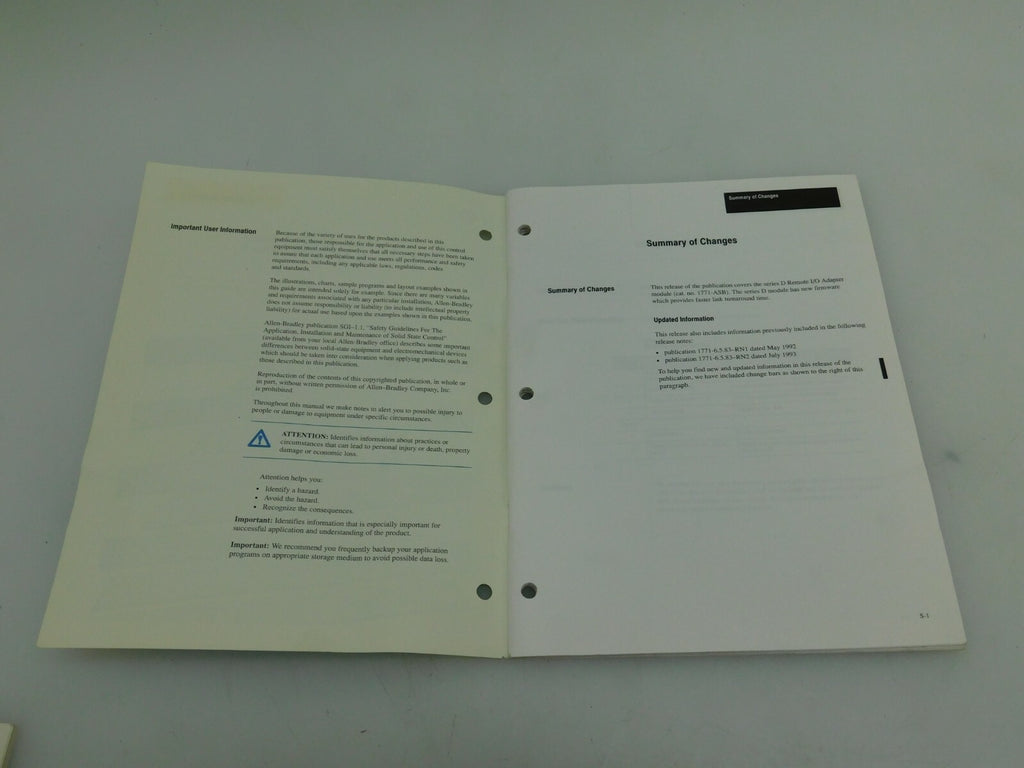 Handbuch ALLEN-BRADLEY Remote O/I Adabter Module 1771-ASB Series D ** 4 Stück **