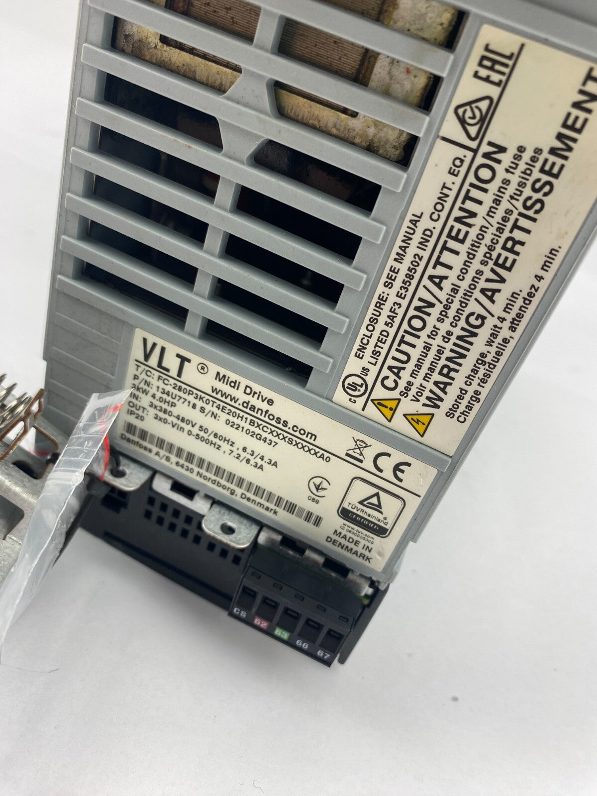 Danfoss LISTED 5AF3 E358502 FC-280P3K0T4E20H1 134U7718