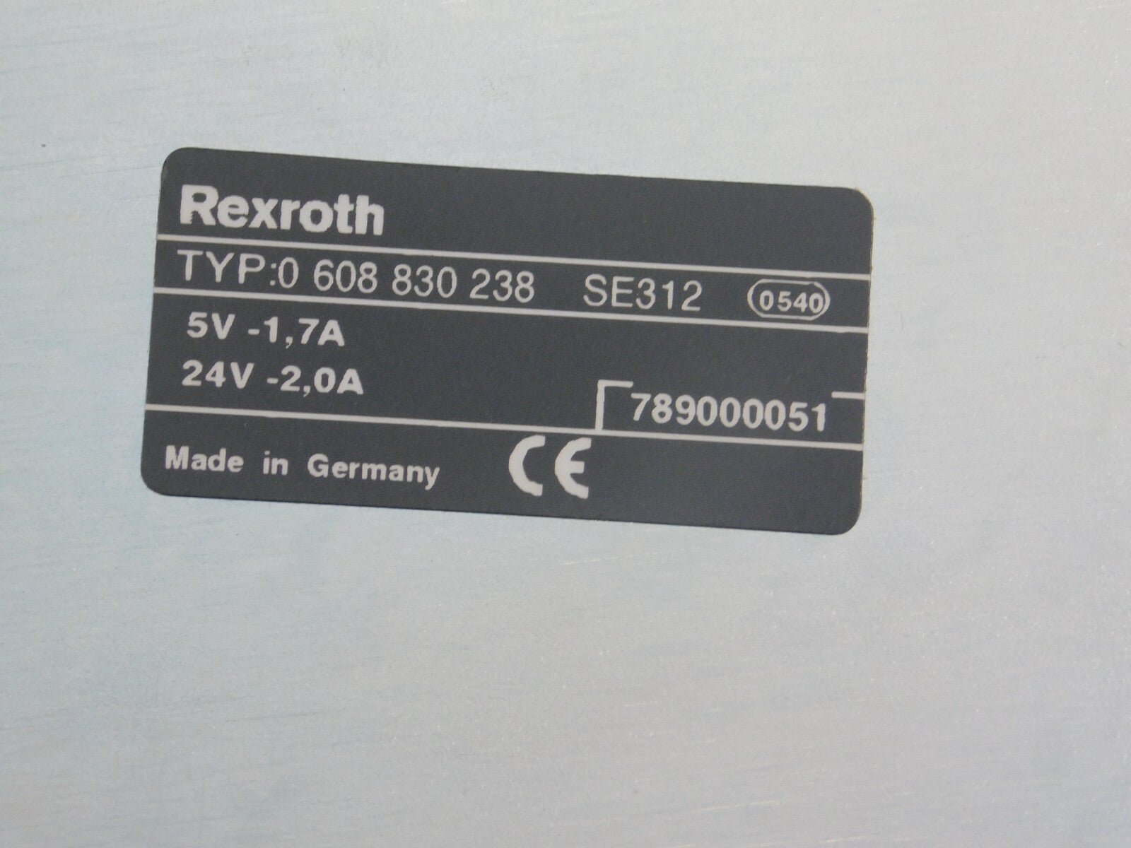 BOSCH Rexroth 0 608 830 238 5V-1,7A 24V-2,0A SE312