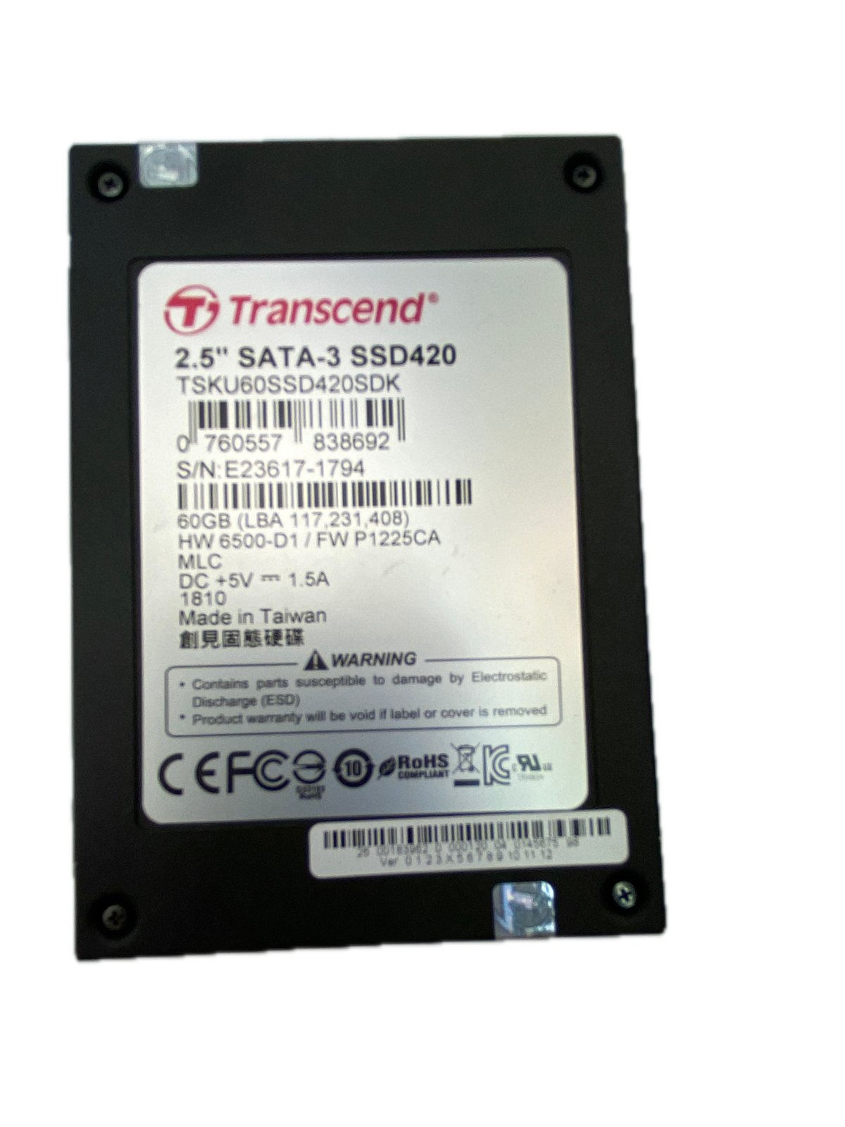 Transcend SATA-3 SSD420 TSKU60SSD420SDK 60 GB
