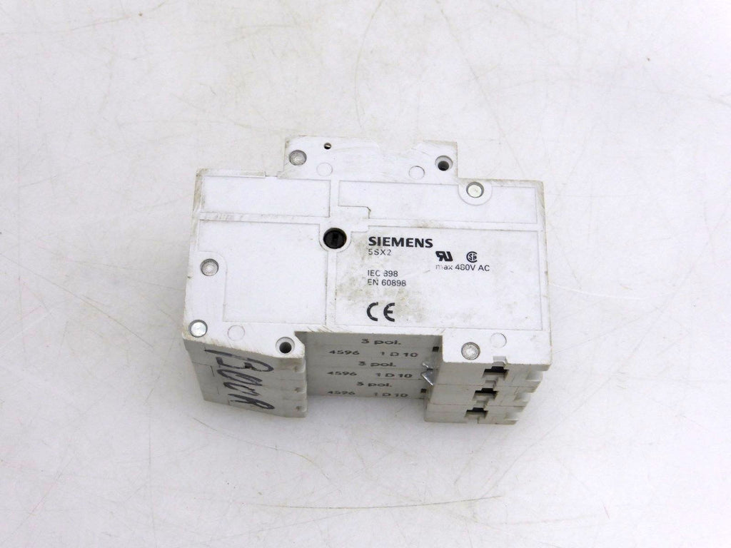 Siemens 5SX2 D10 Leitungsschutzschalter 3-polig ~400V