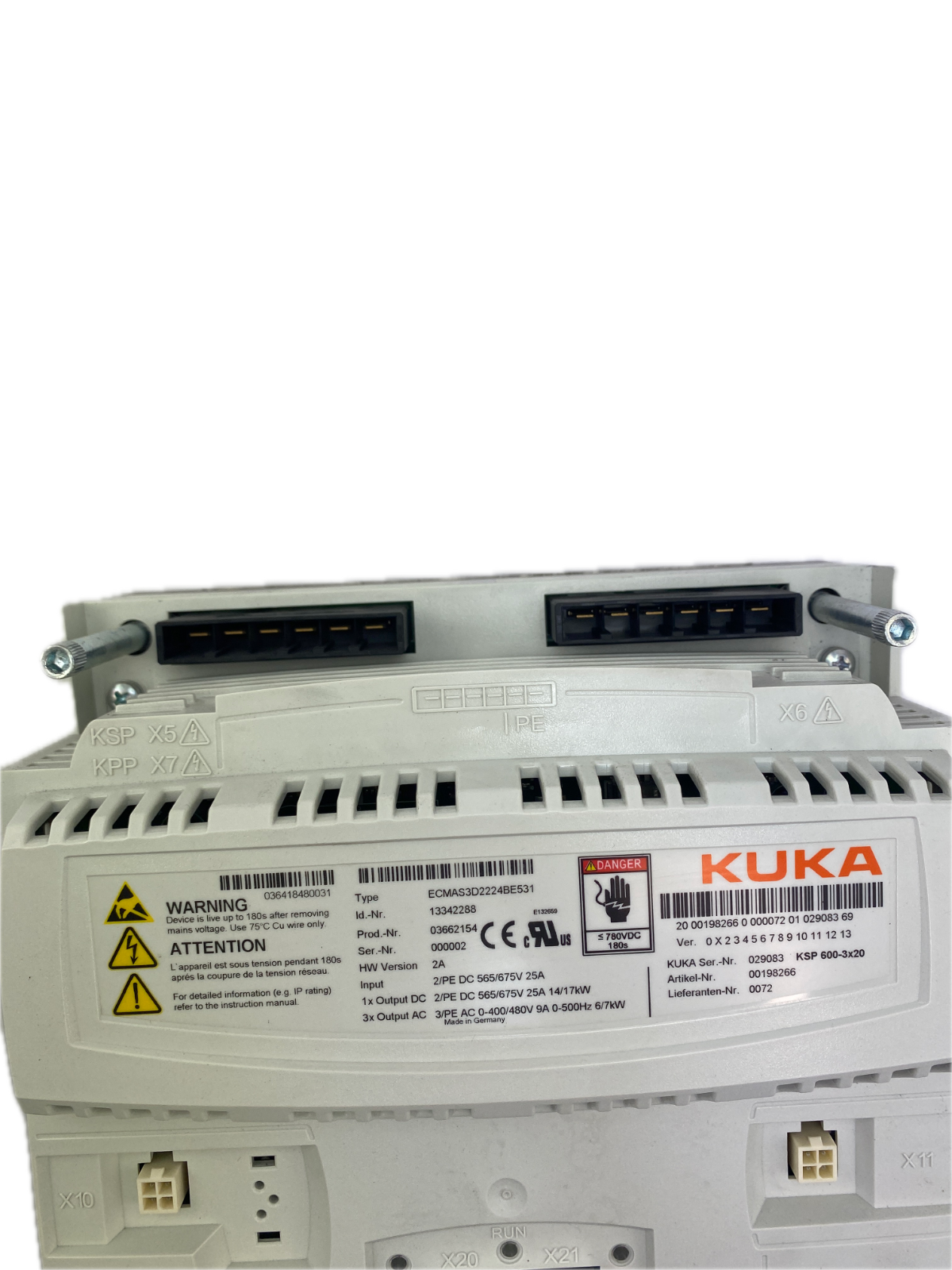 KUKA  KSP 600-3X20 00198266  ECMAS3D2224BE531